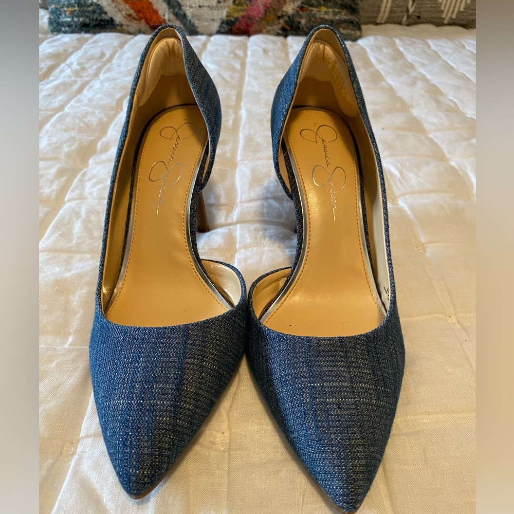 Chambray Jessica Simpson heels